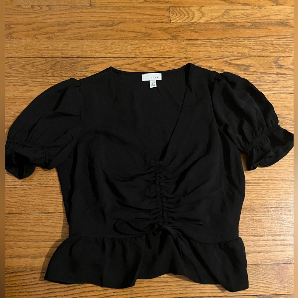 Topshop Ruffle Detail Top